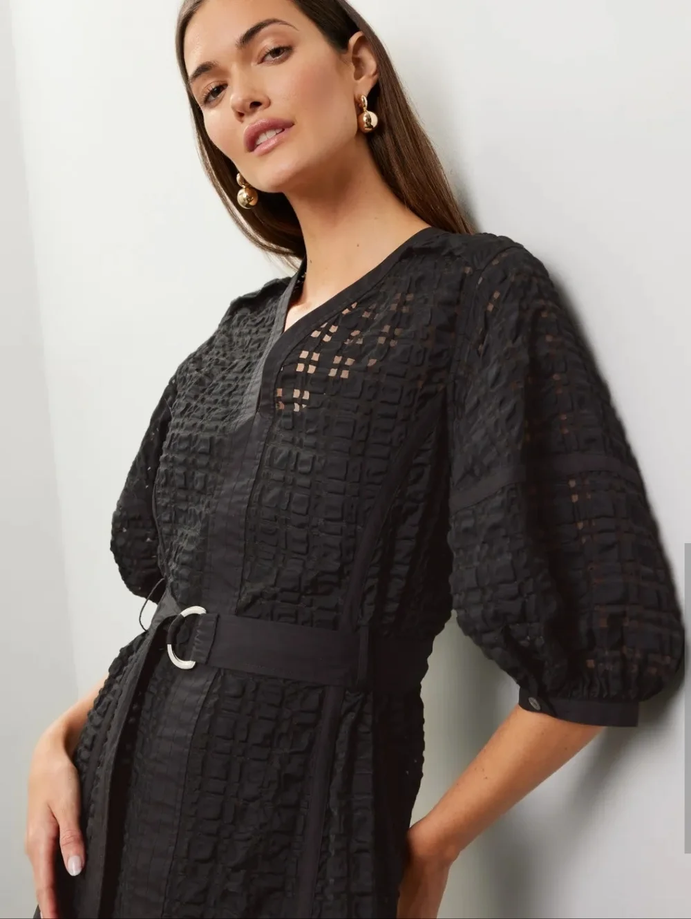 3.1 Phillip Lim Puff Sleeve Dress Size Large MSRP $595